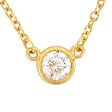 TIFFANY&Co Vistheyard Diamond Pendant K18YG Necklace Elsa Peretti