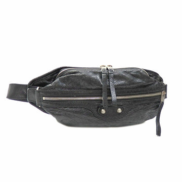 Balenciaga Body Bag Men's Black Leather 542013 Waist Pouch