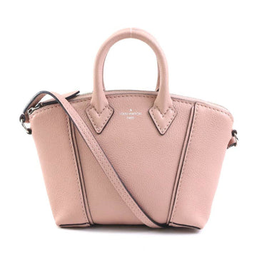 LOUIS VUITTON Crossbody Shoulder Bag Handbag Nano Lock It Leather Pink Beige Women's M61256