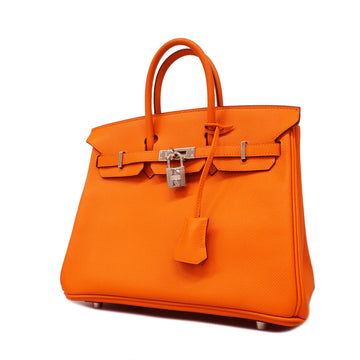 Hermes Birkin Birkin 25 K Stamp Vo Epson Women's Handbag Orange