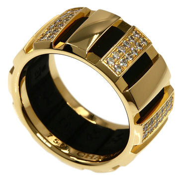 CHAUMET Class One Diamond MM #53 Ring K18 Yellow Gold Ladies