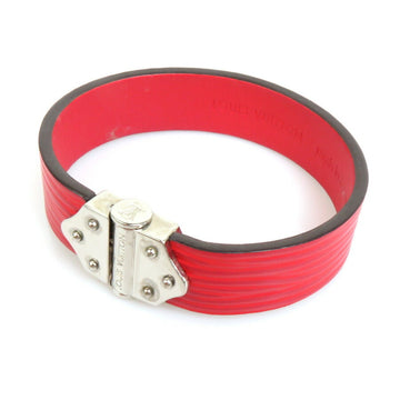 LOUIS VUITTON Bracelet Epi Leather/Metal Red/Silver Women's M6753