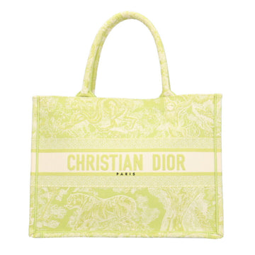 CHRISTIAN DIOR Book Tote Medium Bag Canvas Green Women's