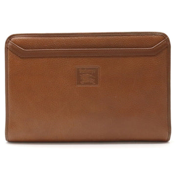 Burberry Burberrys second bag clutch leather brown men's