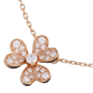 VAN CLEEF & ARPELS Frivole Pendant Mini Model Diamond Women's Necklace VCARP7RI00 750 Pink Gold