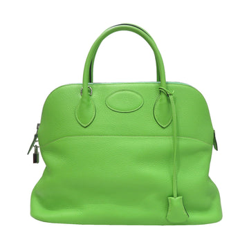 HERMES (Hermes) Bolide 36 handbag Apple green/SV metal fittings Taurillon G stamp