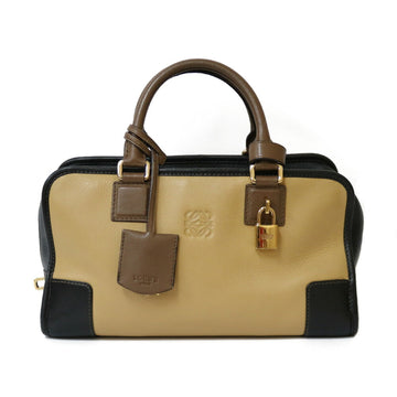 Loewe Handbag Amazona 28 Beige Brown Women's Leather