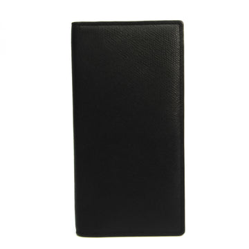 VALEXTRA Vertical 12 Card V8L21 Men's Leather Long Bill Wallet [bi-fold] Black