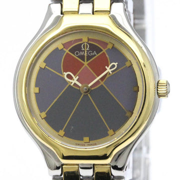 OMEGAPolished  De Ville Symbol K18 Gold Stainless Steel Ladies Watch BF565456