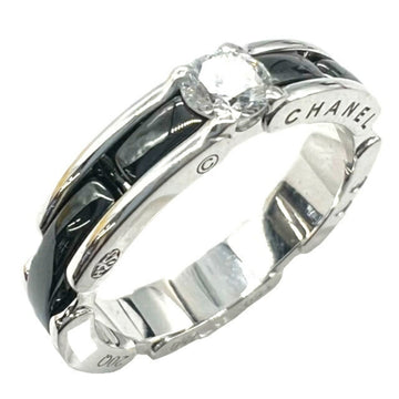 CHANEL Ultra Collection Ring Small Diamond K18WG Ceramic Size: 50 No. 10 White Gold 20Q