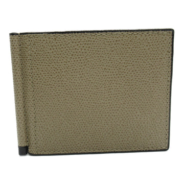 VALEXTRA Money Clip Card Case Beige Oyster leather SGSR0080028DWG99 MO