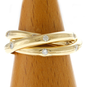 TIFFANY&Co. Dots Diamond Ring No. 9.5 18K K18 Yellow Gold Women's