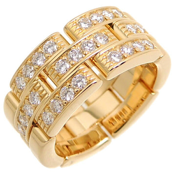 Cartier #47 Panth??re Half Diamond Women's Ring 750 Yellow Gold No. 7