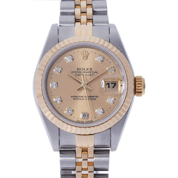 ROLEX Datejust 69173G Women's YG/SS Watch Automatic Champagne Dial