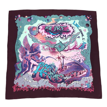 HERMES scarf muffler curry 90 AUBE LIBRE COMME L'ANGE [orb dawn] Alfie collaboration 