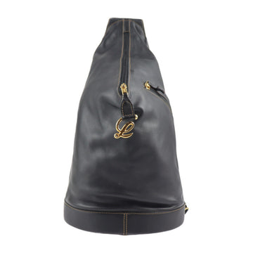 LOEWE Anton shoulder bag leather black gold metal fittings crossbody backpack anagram