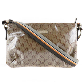 Gucci GG Crystal 189749 PVC Gold Women's Shoulder Bag