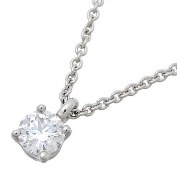 TIFFANY Solitaire 0.21ct Diamond Women's Necklace Pt950 Platinum