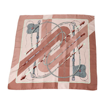 HERMES Kale90 Clic-Clac Rope Whip  Pink Scarf