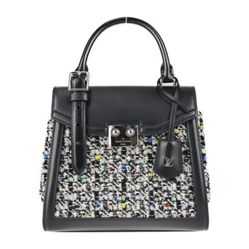 LOUIS VUITTON LV arc handbag M55501 leather tweed black multicolor silver metal fittings 2WAY shoulder bag