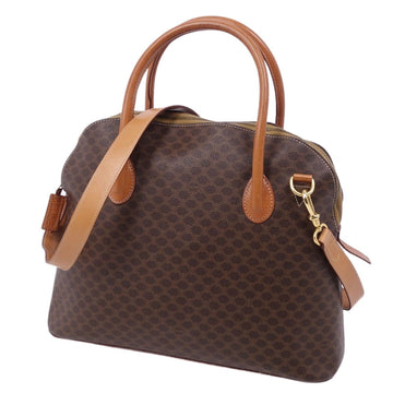 Celine Bag Macadam 2way Handbag Shoulder Leather Women's Brown