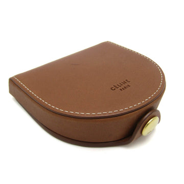 CELINE 102873TGA Women's Leather Coin Purse/coin Case Brown