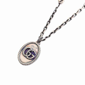Gucci SV925 GG Marmont chain necklace silver