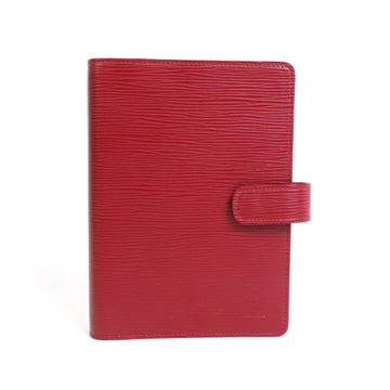 LOUIS VUITTON Notebook Cover Epi Agenda MM Leather Castilian Red Unisex R2004E