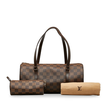 LOUIS VUITTON Damier Papillon 30 Handbag N51303 Brown PVC Leather Women's