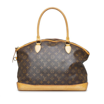 LOUIS VUITTON Monogram Lockit Oriental Handbag M40104 Brown PVC Leather Ladies