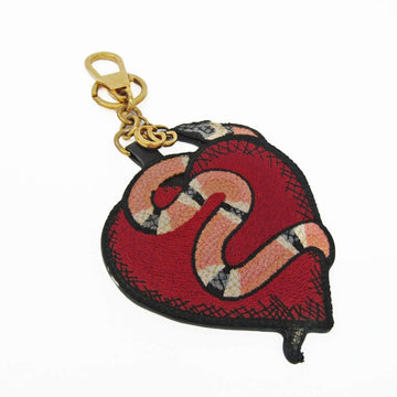 GUCCI Heart & Snake 453184 Keyring [Beige,Black,Red Color]
