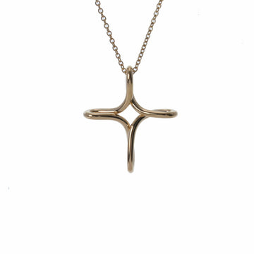 TIFFANY&Co.  Open Cross Necklace Ladies K18 Yellow Gold