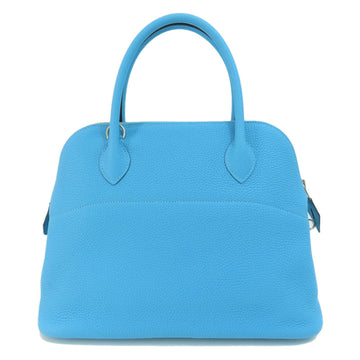 HERMES Bolide 31 Light Blue Handbag Togo Women's