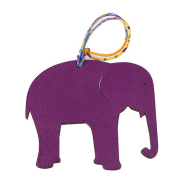 HERMES Petite H Charm Taurillon Clemence Vaux Epsom Orange Purple Elephant Bag