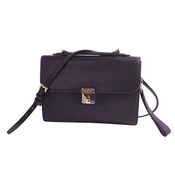 VALEXTRA bag 2way handbag shoulder calf leather ladies black