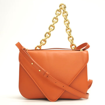 BOTTEGA VENETA/ Mount Chain Shoulder Bag Orange Ladies