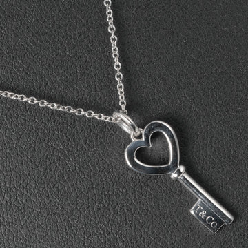 TIFFANY Heart Key Necklace Silver 925 &Co. Women's