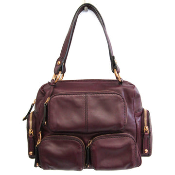 TOD'S Women's Leather Handbag Dark Purple