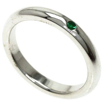 TIFFANY Stacking Emerald Ring Silver Ladies &Co.