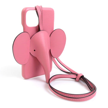 LOEWE Smartphone case iphone11Pro elephant leather pink ladies