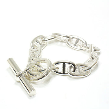 Hermes Chene dunkle bracelet TGM silver 12 frames total length 24 cm inner diameter 17 SV925 Ag925 chain