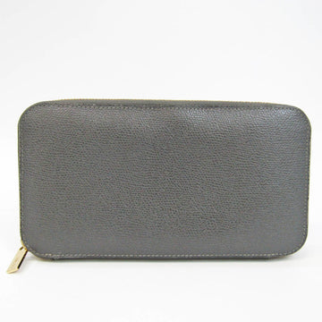 VALEXTRA V9L06-028-FL-OC Men,Women Leather Long Wallet [bi-fold] Dark Gray