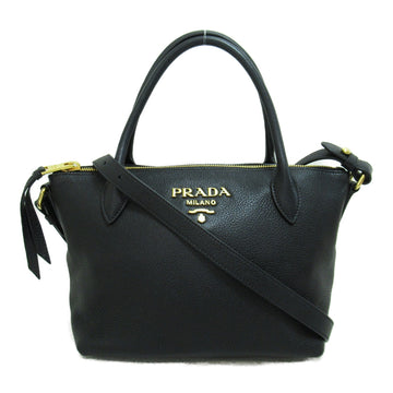 PRADA 2way shoulder bag Black leather