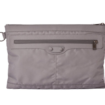 Balenciaga clutch bag second BALENCIAGA clip pouch CLASSIC CLIP M 273022 gray nylon canvas