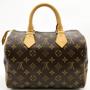 LOUIS VUITTON Speedy 25 Monogram Handbag Mini Boston Bag Brown PVC Women's Men's Fashion M41528 USED