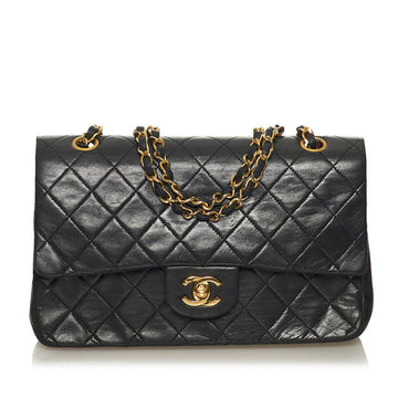Chanel matelasse 25 W flap chain shoulder bag black lambskin ladies CHANEL