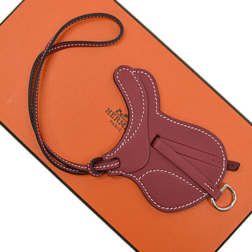 HERMES Charm Paddock Cell Rouge Grena Vaux Swift Bag Key Ring Women's
