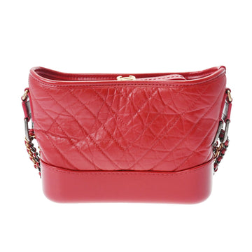 CHANEL Gabriel Hobo Bag Small Red A93824 Women's Lambskin Handbag