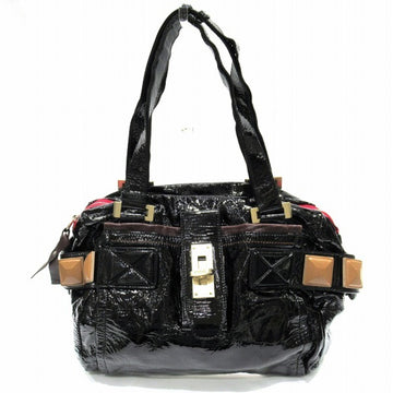 CHLOE  Audra Enamel Black Bag Handbag Ladies