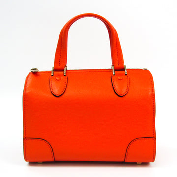 VALEXTRA Mini Boston V5C14 Women's Leather Handbag Orange